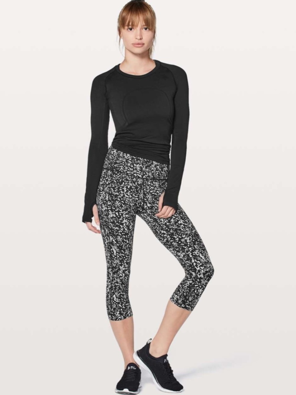𝅺Lululemon Fast & Free Crop II *Nulux 19" Chirasu Black 6